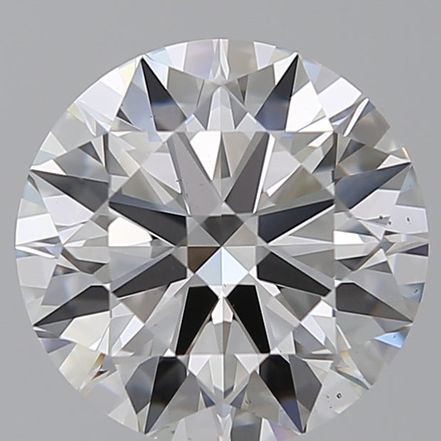 4.02 Carat Round Lab Diamond with  Cut Diamond in 14KT  view 1
