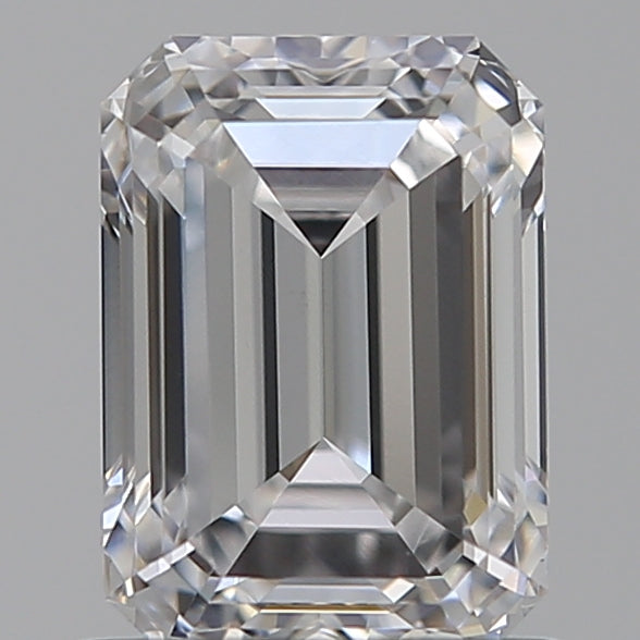 1.08 Carat Emerald Lab Diamond with  Cut Diamond in 14KT  view 1
