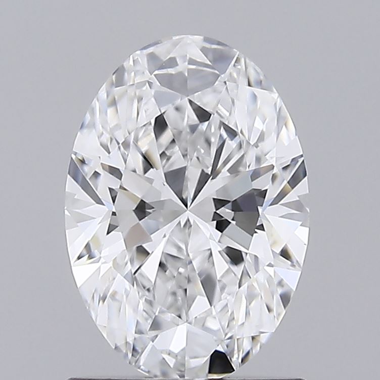 1.08 Carat Oval Lab Diamond with  Cut Diamond in 14KT  view 1
