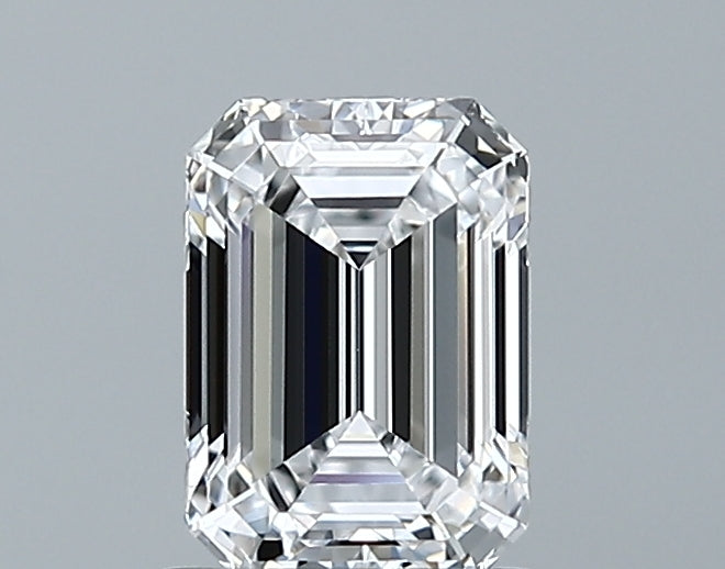 0.95 Carat Emerald Lab Diamond with  Cut Diamond in 14KT  view 1
