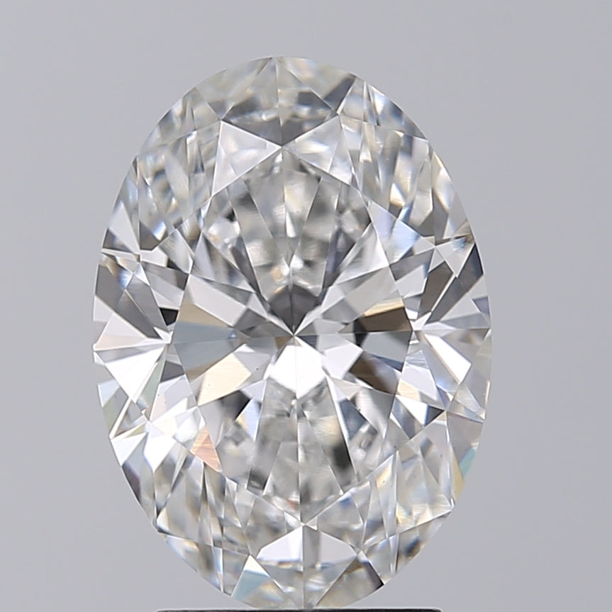 3.1 Carat Oval Lab Diamond with  Cut Diamond in 14KT  view 1

