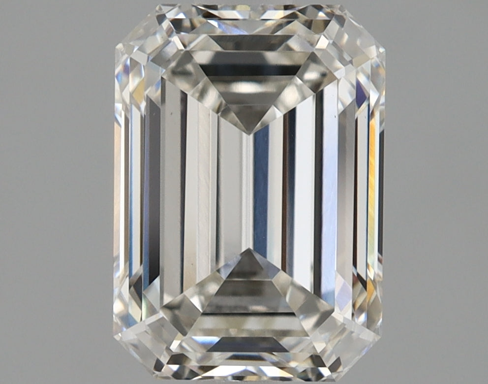 1.81 Carat Emerald Lab Diamond with  Cut Diamond in 14KT  view 1
