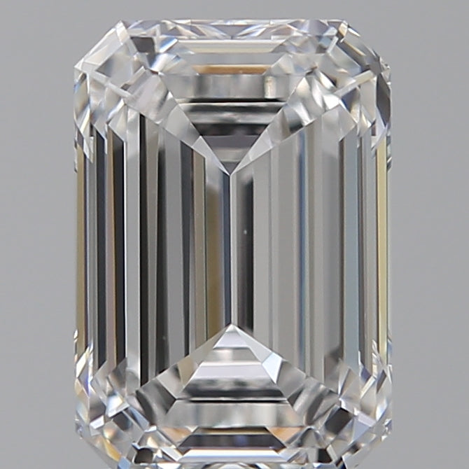 2.51 Carat Emerald Lab Diamond with  Cut Diamond in 14KT  view 1
