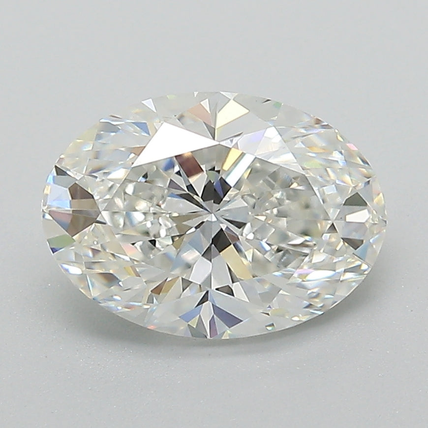 2.5 Carat Oval Lab Diamond with  Cut Diamond in 14KT  view 1
