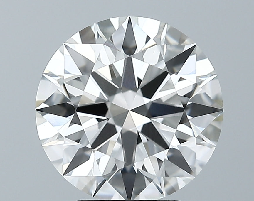 3.42 Carat Round Lab Diamond with  Cut Diamond in 14KT  view 1
