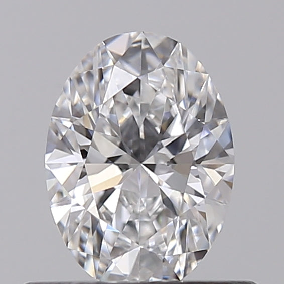 0.51 Carat Oval Lab Diamond with  Cut Diamond in 14KT  view 1
