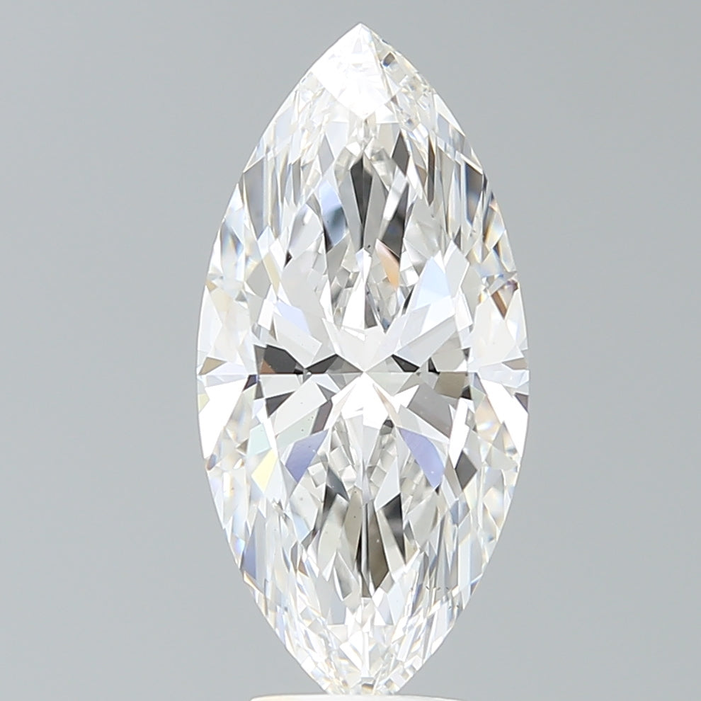 4.42 Carat Marquise Lab Diamond with  Cut Diamond in 14KT  view 1
