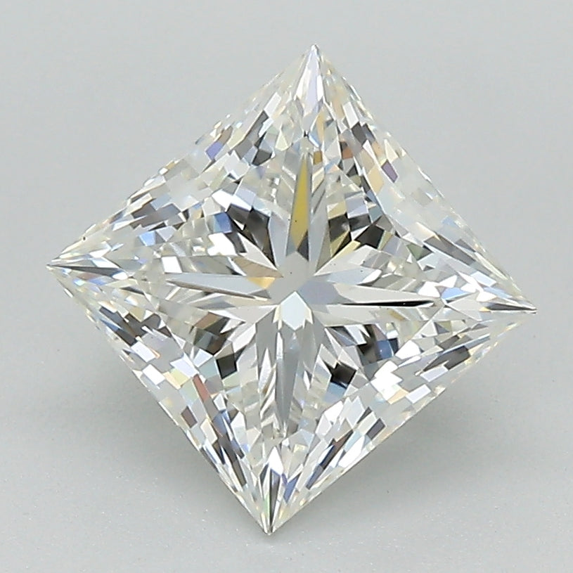 2.33 Carat Princess Lab Diamond with  Cut Diamond in 14KT  view 1
