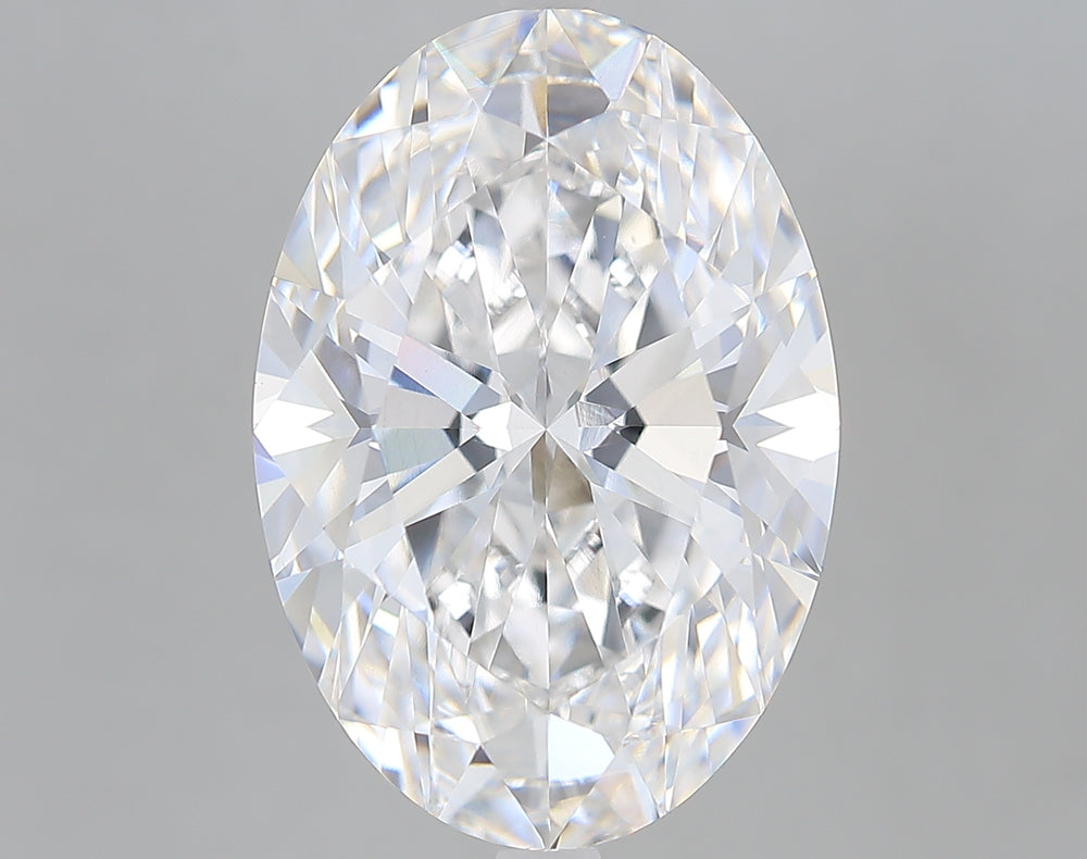 9.69 Carat Oval Lab Diamond with  Cut Diamond in 14KT  view 1

