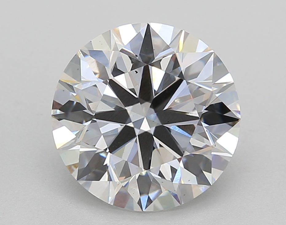 3.07 Carat Round Lab Diamond with  Cut Diamond in 14KT  view 1
