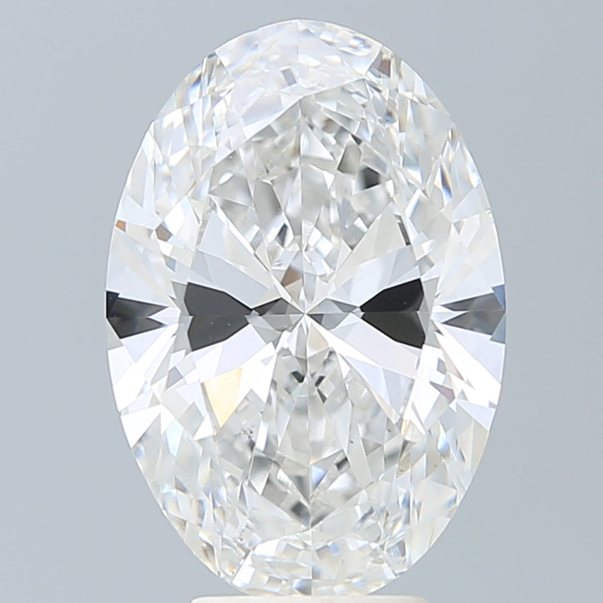 5.58 Carat Oval Lab Diamond with  Cut Diamond in 14KT  view 1

