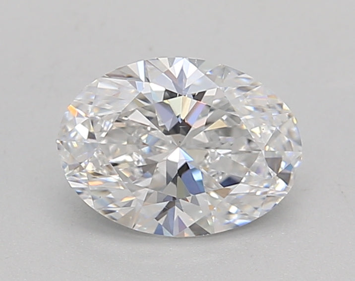 0.9 Carat Oval Lab Diamond with  Cut Diamond in 14KT  view 1
