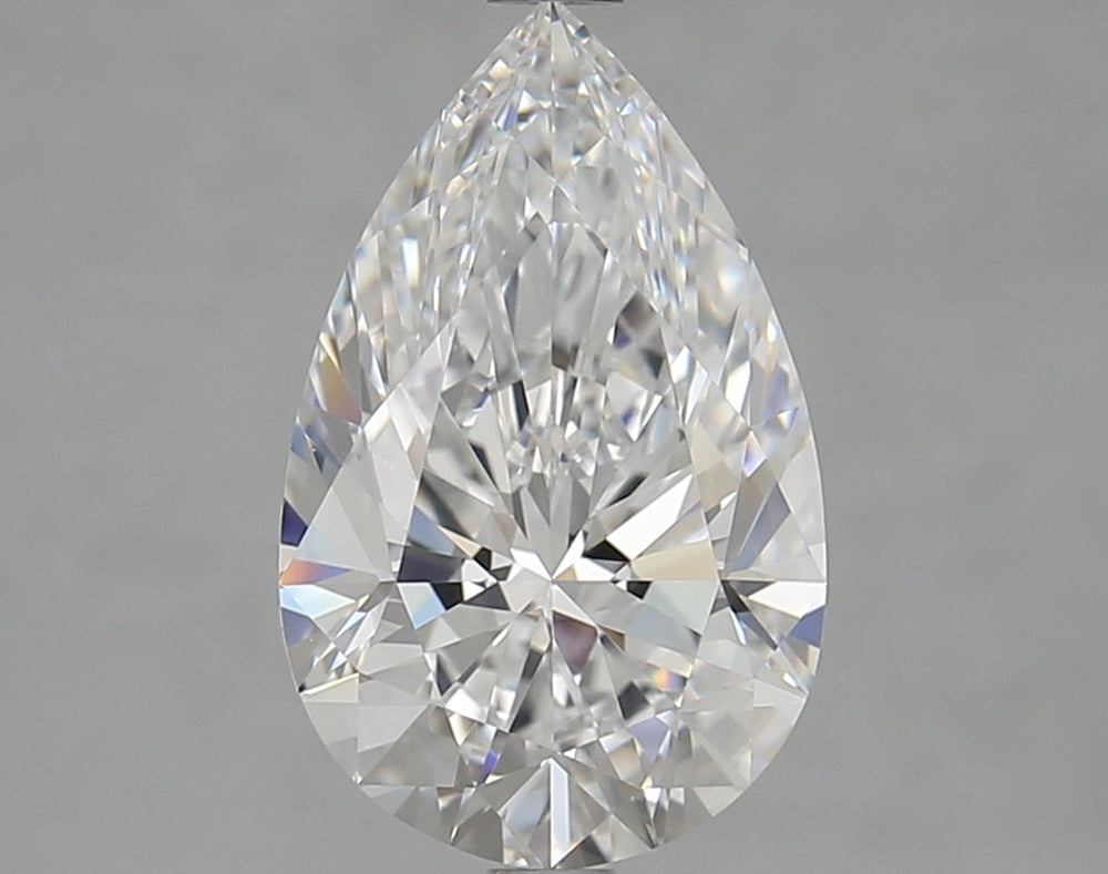 3.05 Carat Pear Lab Diamond with  Cut Diamond in 14KT  view 1
