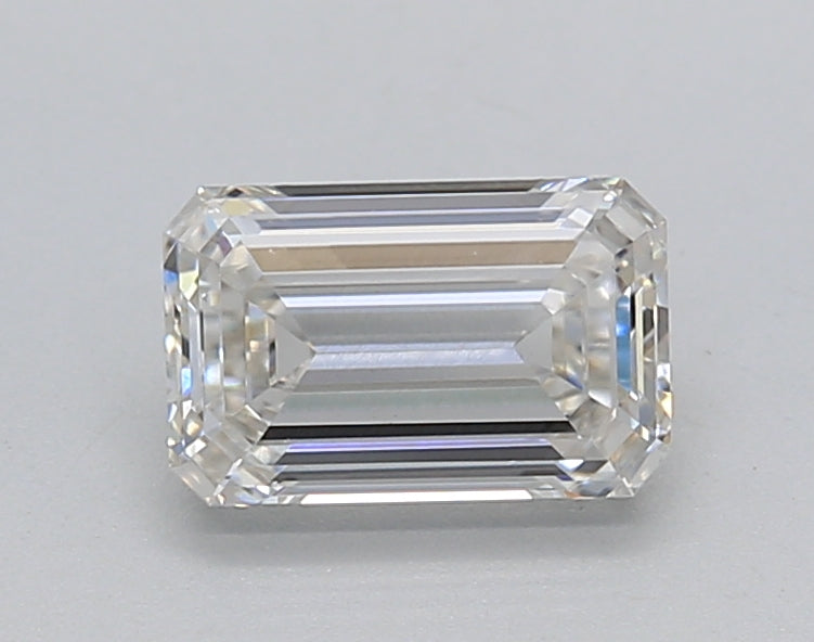 1.07 Carat Emerald Lab Diamond with  Cut Diamond in 14KT  view 1
