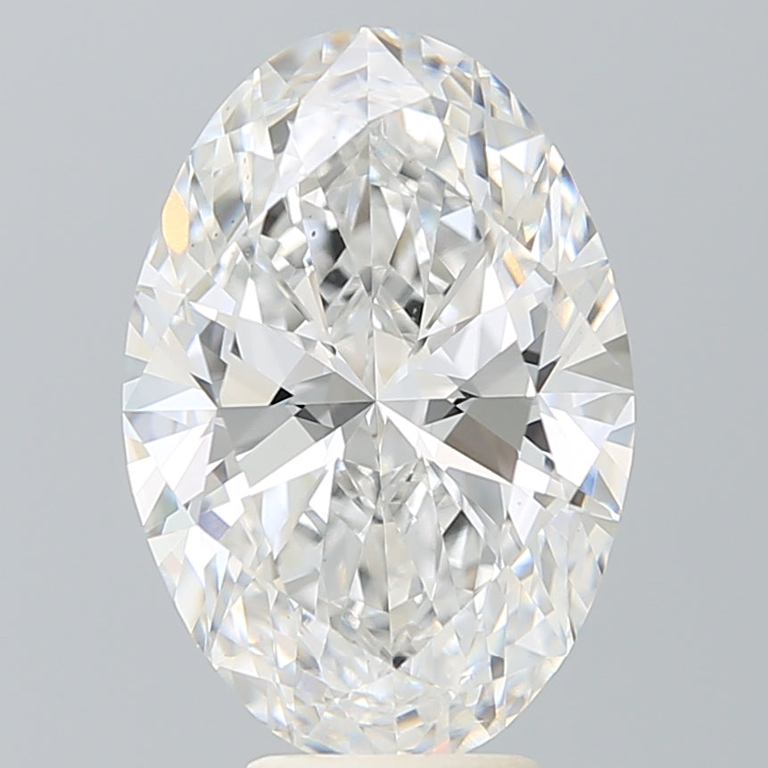 5.91 Carat Oval Lab Diamond with  Cut Diamond in 14KT  view 1

