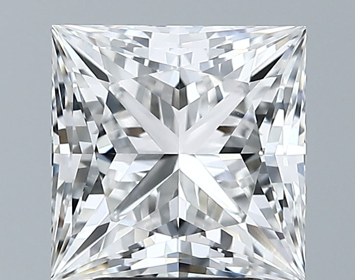 3.08 Carat Princess Lab Diamond with  Cut Diamond in 14KT  view 1
