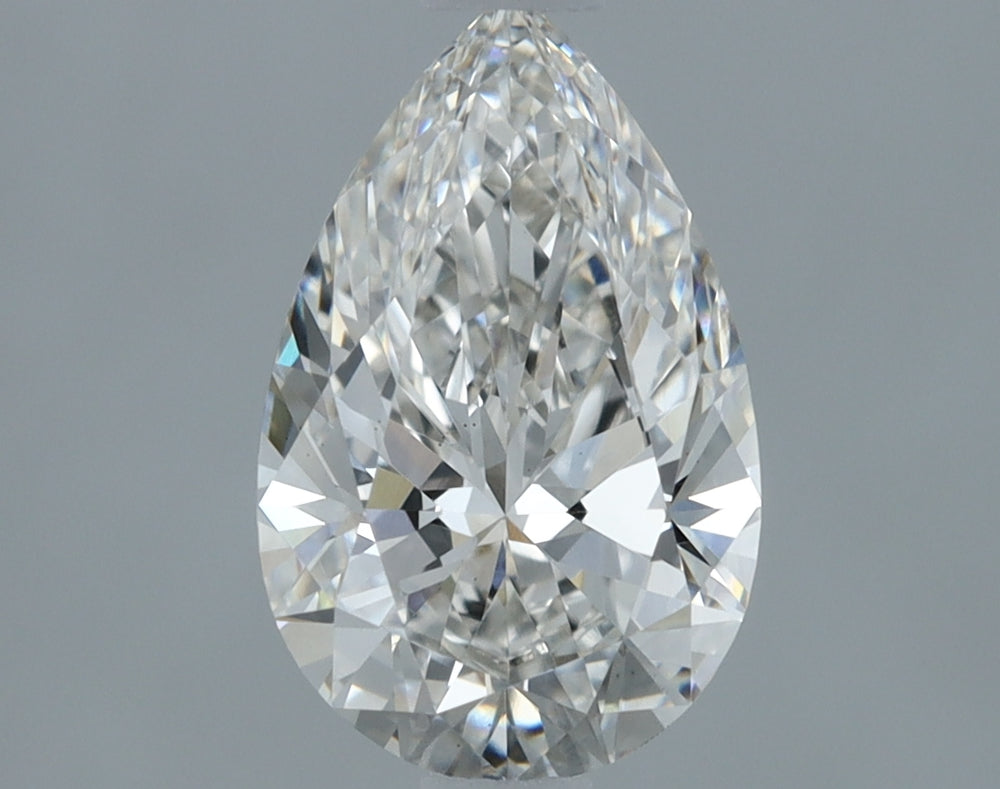 1.04 Carat Pear Lab Diamond with  Cut Diamond in 14KT  view 1
