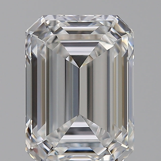 1.43 Carat Emerald Lab Diamond with  Cut Diamond in 14KT  view 1
