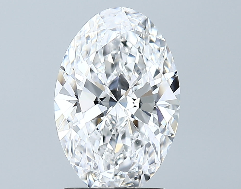 2.07 Carat Oval Lab Diamond with  Cut Diamond in 14KT  view 1
