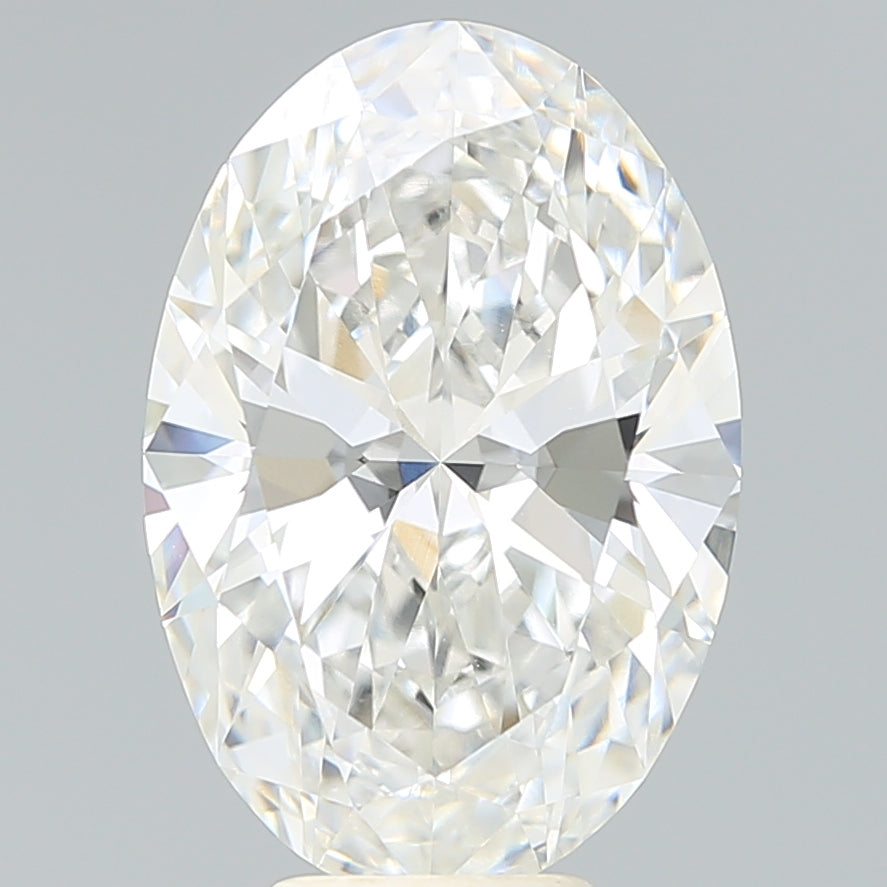 6.5 Carat Oval Lab Diamond with  Cut Diamond in 14KT  view 1
