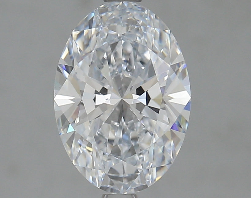 2.09 Carat Oval Lab Diamond with  Cut Diamond in 14KT  view 1

