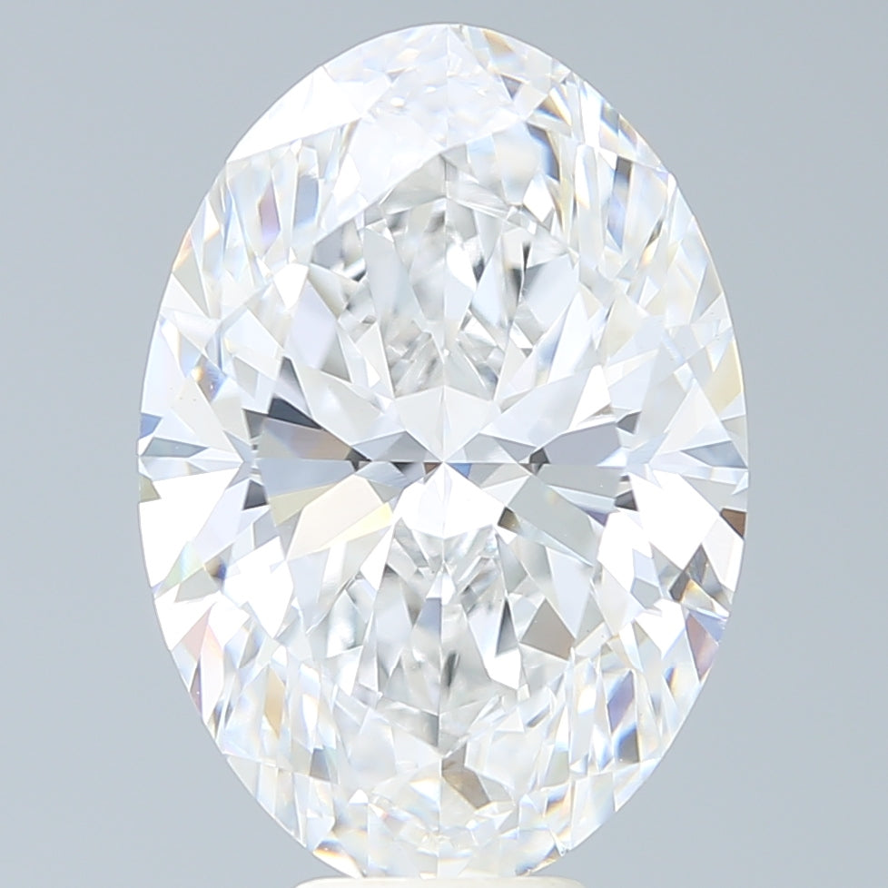 9.64 Carat Oval Lab Diamond with  Cut Diamond in 14KT  view 1
