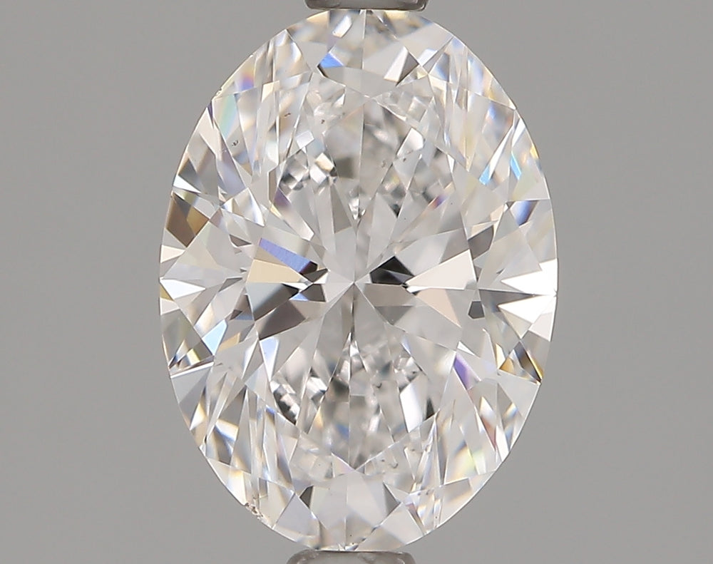 1.52 Carat Oval Lab Diamond with  Cut Diamond in 14KT  view 1
