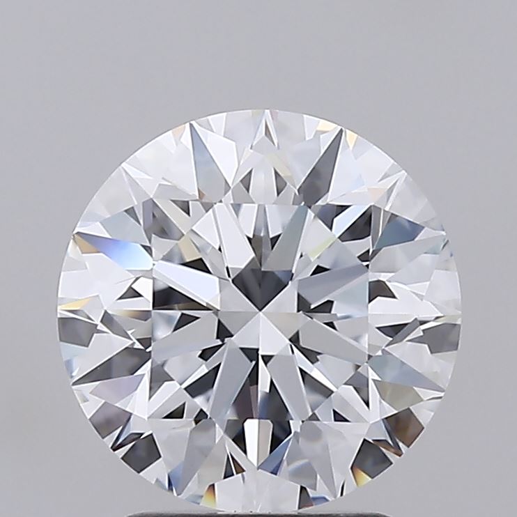 2.5 Carat Round Lab Diamond with  Cut Diamond in 14KT  view 1

