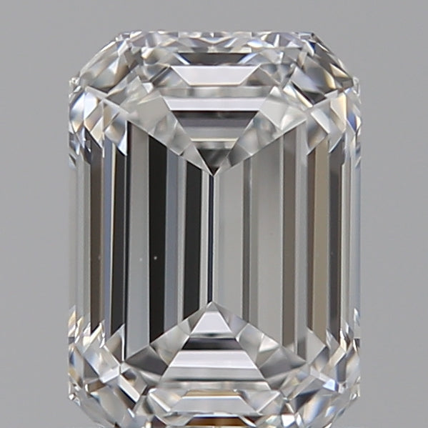 1.01 Carat Emerald Lab Diamond with  Cut Diamond in 14KT  view 1
