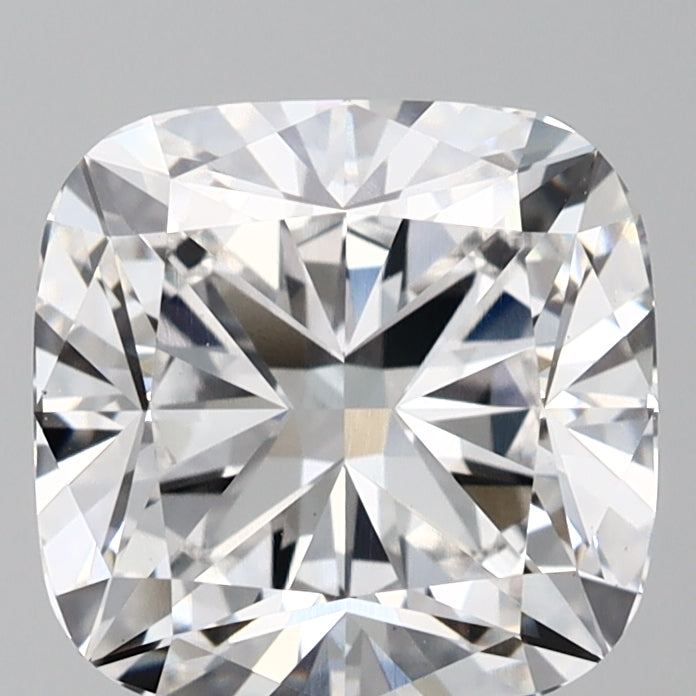 3.71 Carat Cushion Lab Diamond with  Cut Diamond in 14KT  view 1
