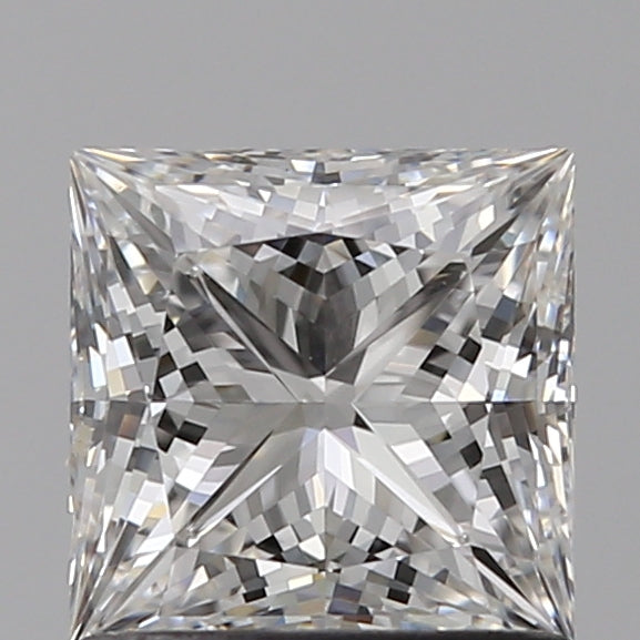1.05 Carat Princess Lab Diamond with  Cut Diamond in 14KT  view 1
