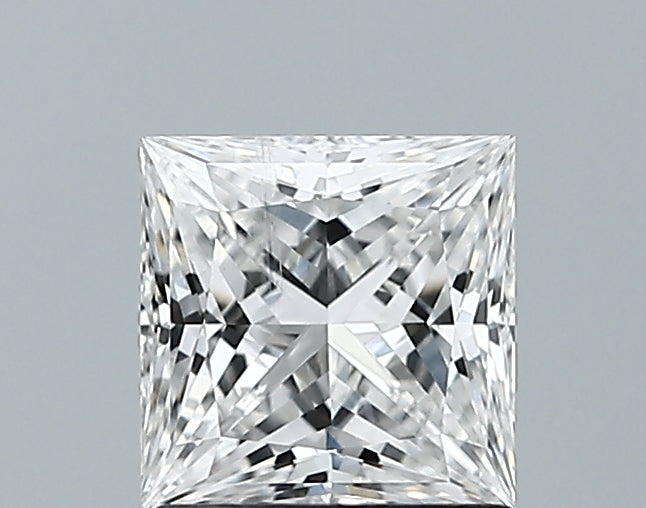 1.04 Carat Princess Lab Diamond with  Cut Diamond in 14KT  view 1
