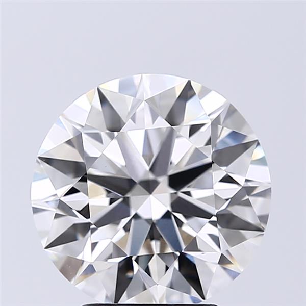 3.22 Carat Round Lab Diamond with  Cut Diamond in 14KT  view 1
