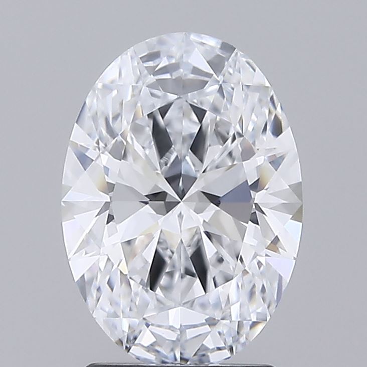 2.07 Carat Oval Lab Diamond with  Cut Diamond in 14KT  view 1
