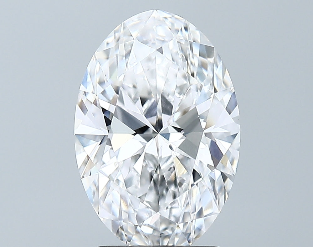 2.68 Carat Oval Lab Diamond with  Cut Diamond in 14KT  view 1
