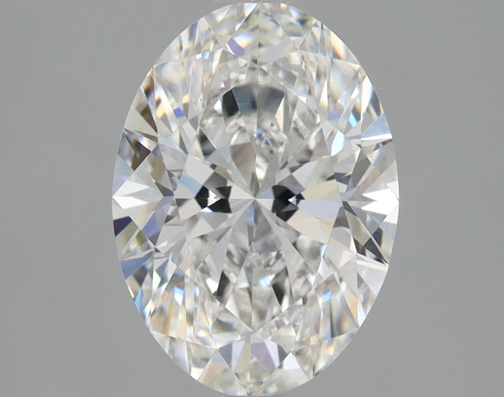 1.63 Carat Oval Lab Diamond with  Cut Diamond in 14KT  view 1

