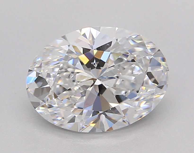 1.5 Carat Oval Lab Diamond with  Cut Diamond in 14KT  view 1
