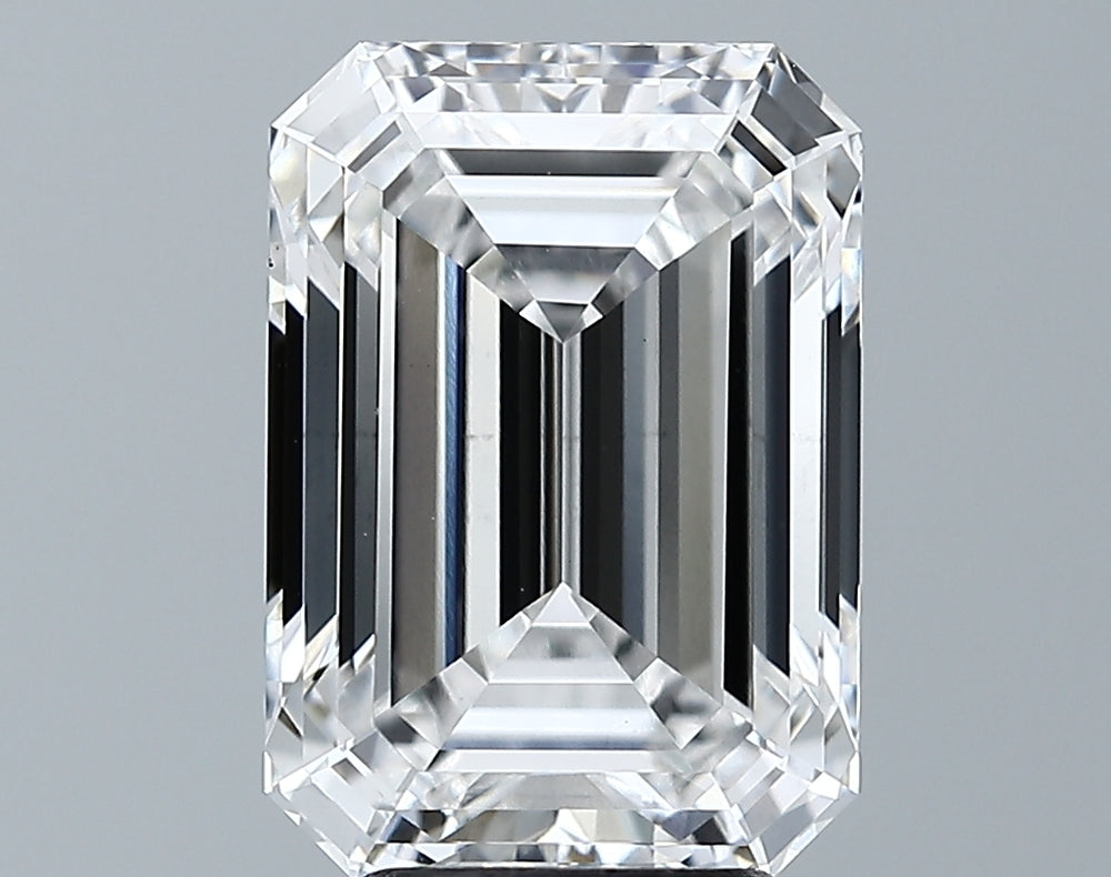 5.11 Carat Emerald Lab Diamond with  Cut Diamond in 14KT  view 1
