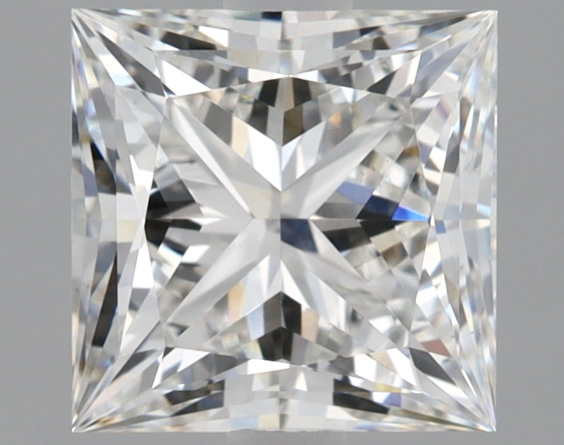 2.01 Carat Princess Lab Diamond with  Cut Diamond in 14KT  view 1
