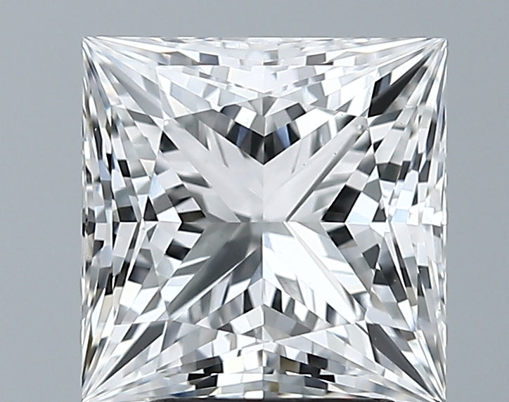 3.0 Carat Princess Lab Diamond with  Cut Diamond in 14KT  view 1
