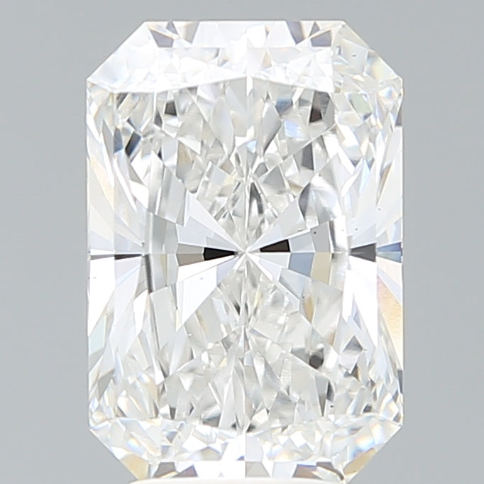 4.17 Carat Radiant Lab Diamond with  Cut Diamond in 14KT  view 1
