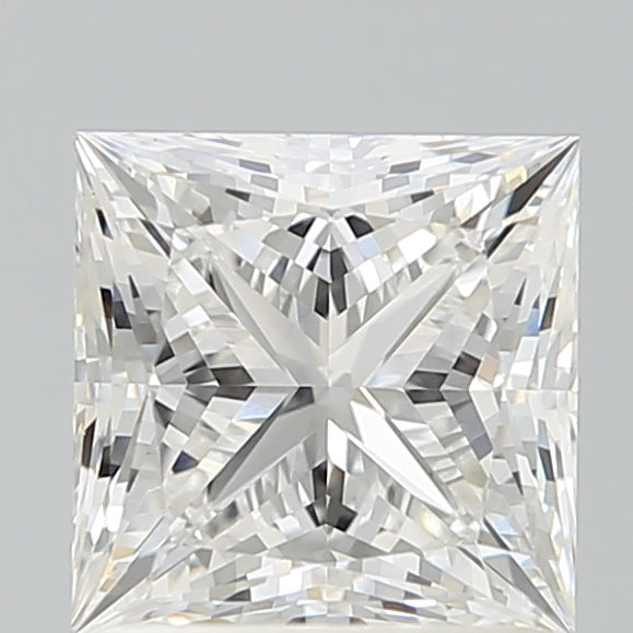 1.64 Carat Princess Lab Diamond with  Cut Diamond in 14KT  view 1
