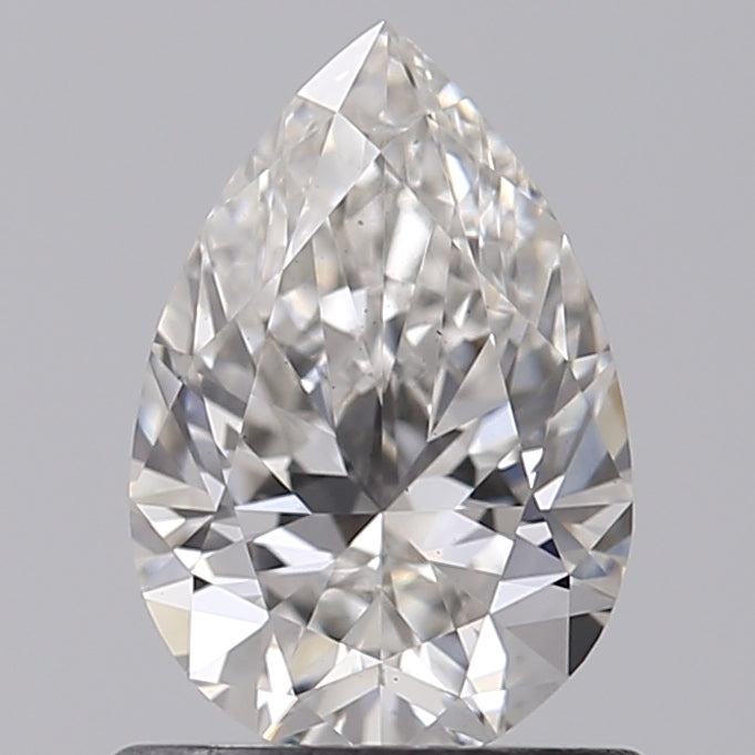 0.9 Carat Pear Lab Diamond with  Cut Diamond in 14KT  view 1
