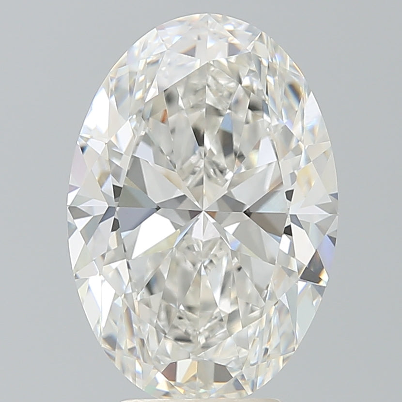 5.62 Carat Oval Lab Diamond with  Cut Diamond in 14KT  view 1
