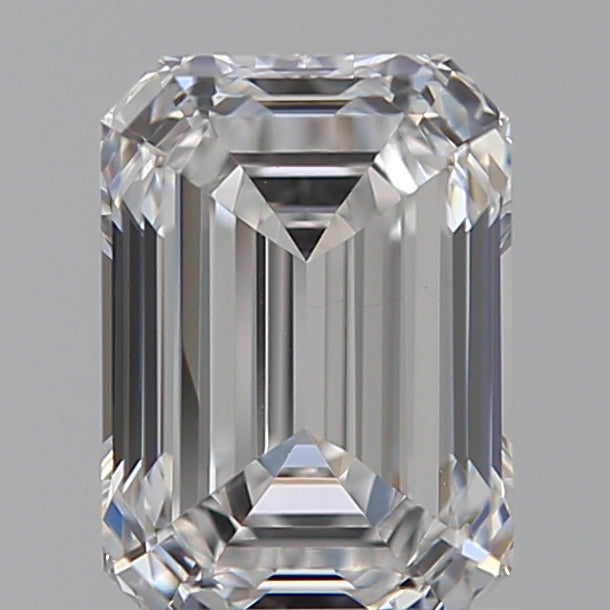 1.01 Carat Emerald Lab Diamond with  Cut Diamond in 14KT  view 1
