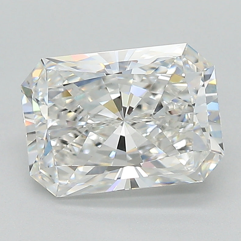 2.05 Carat Radiant Lab Diamond with  Cut Diamond in 14KT  view 1
