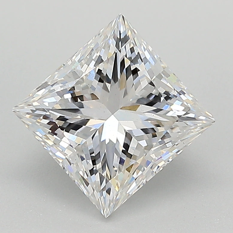 1.9 Carat Princess Lab Diamond with  Cut Diamond in 14KT  view 1
