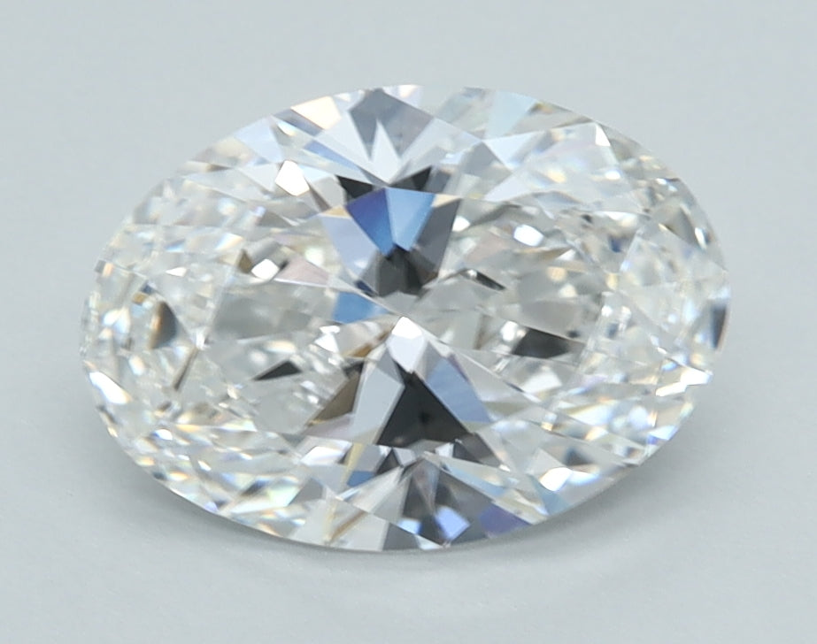1.56 Carat Oval Lab Diamond with  Cut Diamond in 14KT  view 1
