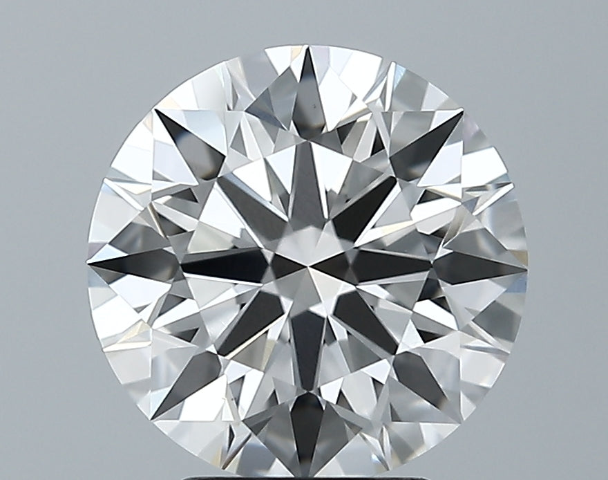 3.42 Carat Round Lab Diamond with  Cut Diamond in 14KT  view 1
