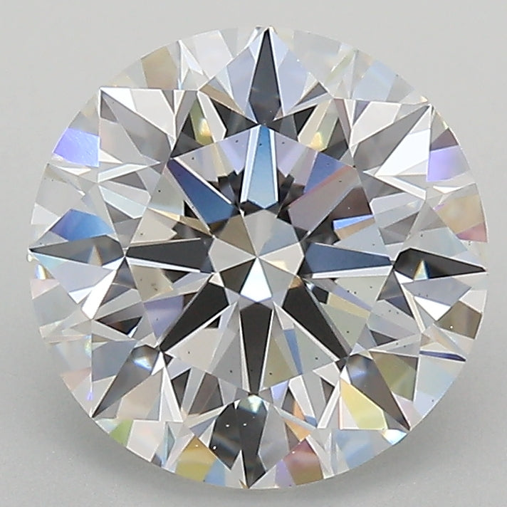 2.7 Carat Round Lab Diamond with  Cut Diamond in 14KT  view 1
